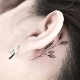Behind the ear tattoo for girls