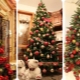 Christmas tree decoration in red and gold color