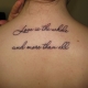 Tattoo options in English and their choice