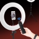 Selection and operation of ring lamps with a remote control