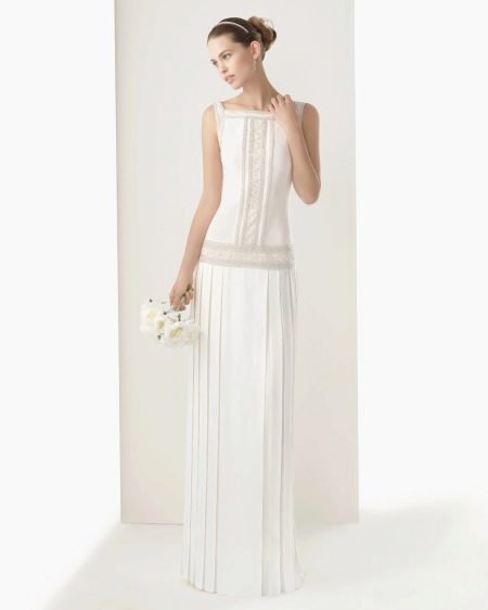 Wedding dress in a simple style