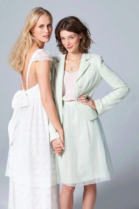 Backless wedding dress from back