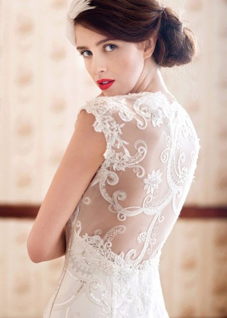 Sheer Back Wedding Dress