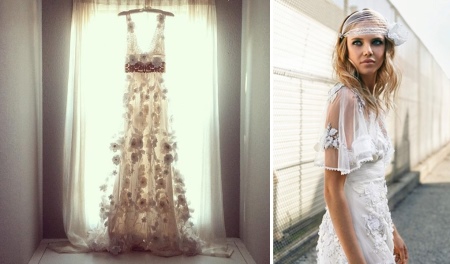 Natural boho makeup for the bride