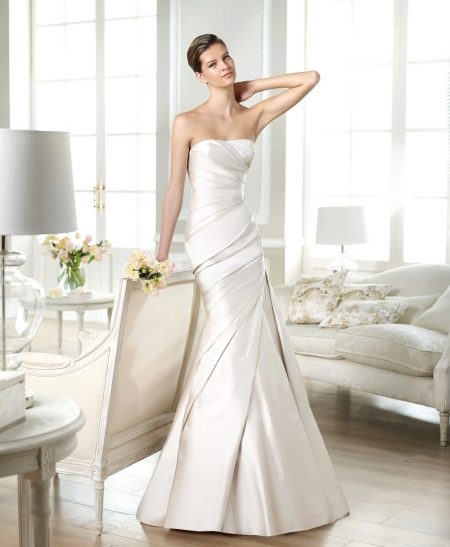 Satin wedding dress