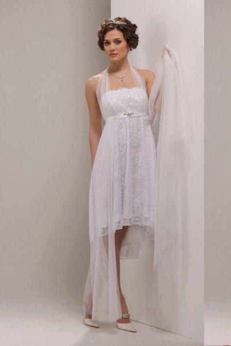 Short wedding dress transformer for pregnant women