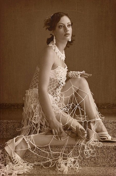 Robe de mariée en maille
