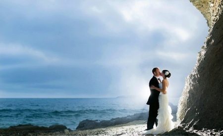 Beautiful wedding dress for the beach ceremony