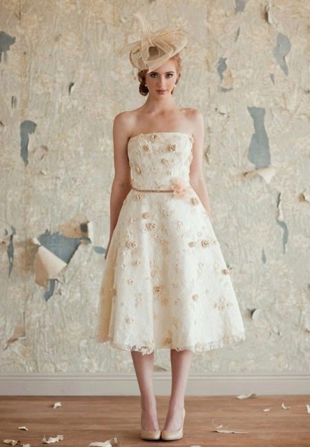 Robe de mariée midi vintage