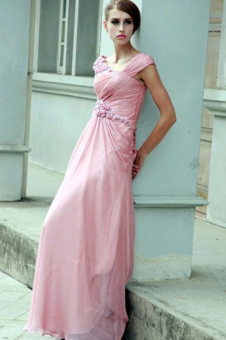 Wedding dress evening pink