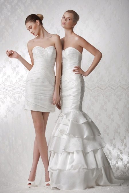 Mermaid Wedding Dress with Detachable Skirt