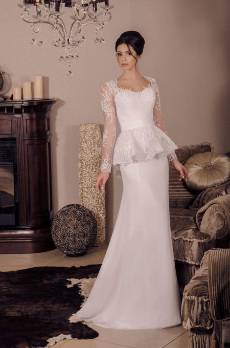 Wedding dress from Viktoria Karandasheva with a peplum