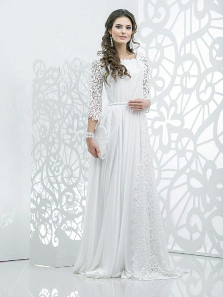 Fully covered wedding dress