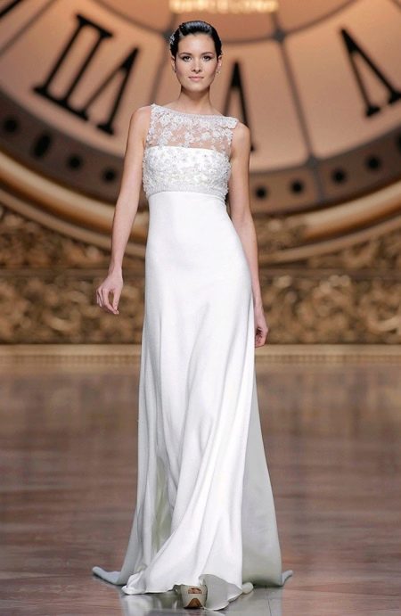 Empire wedding dress satin