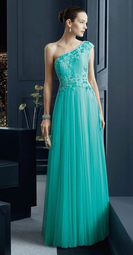 Rosa Clara Turquoise Evening Dress