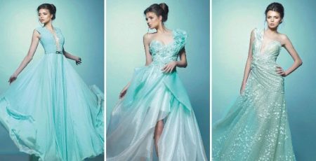 Evening dress turquoise from Saiid Kobeisy