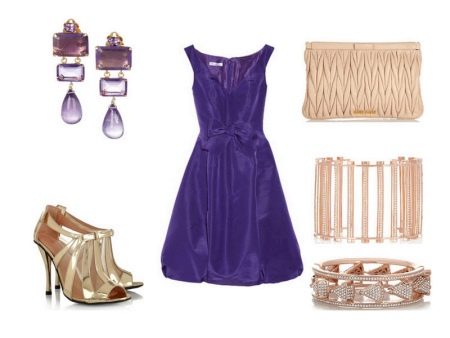 Purple dress accessories