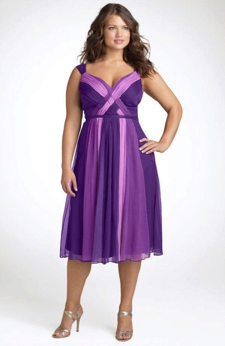 Summer short evening sundress for full