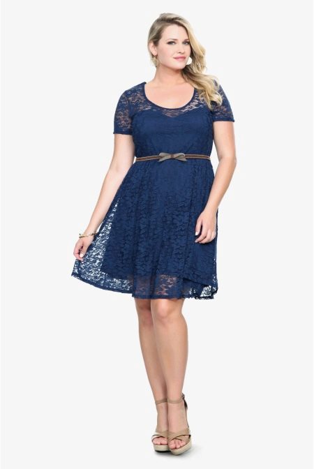 Summer evening short sundress for full
