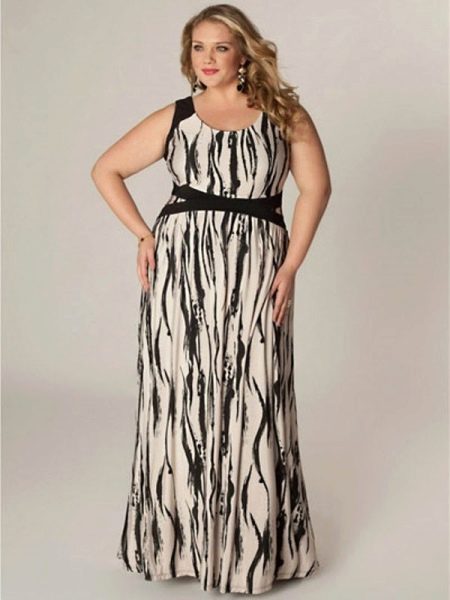 Evening summer sundress for full