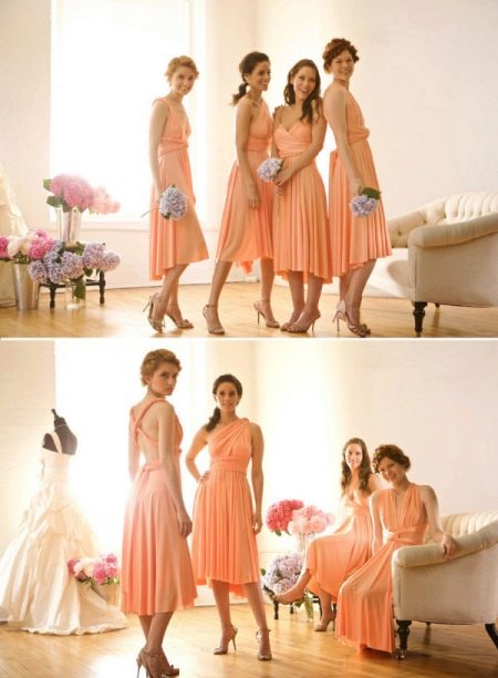 peach bridesmaid dresses supply