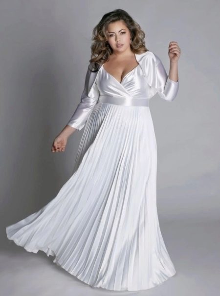 Evening dress for plump satin