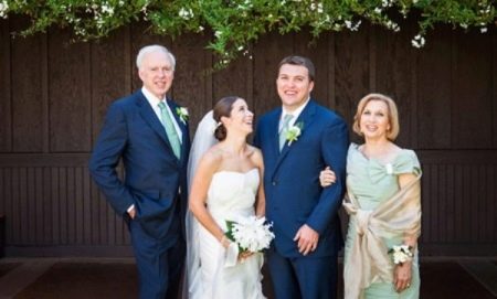 Green evening dress for mother of the groom