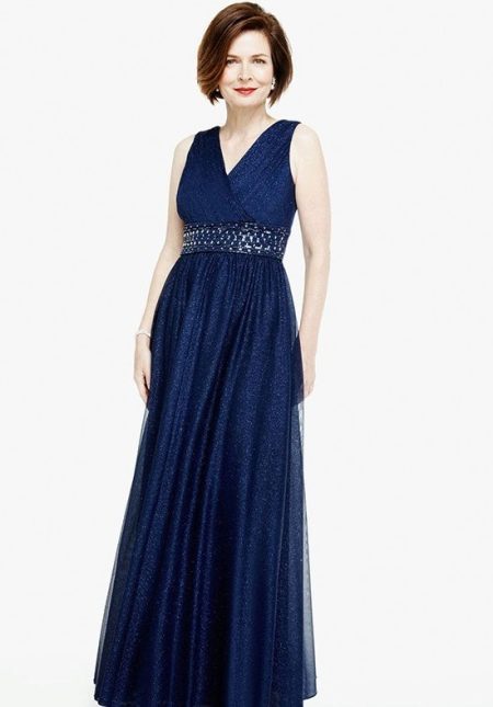 Evening dress blue for the mother of the groom