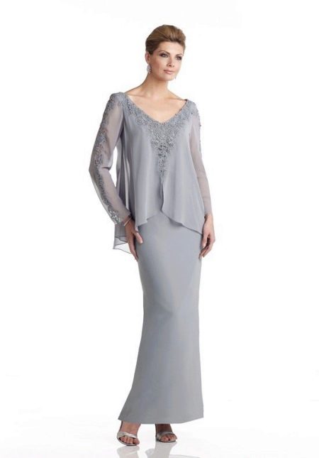 Evening dress for 50 years old women with sleeves