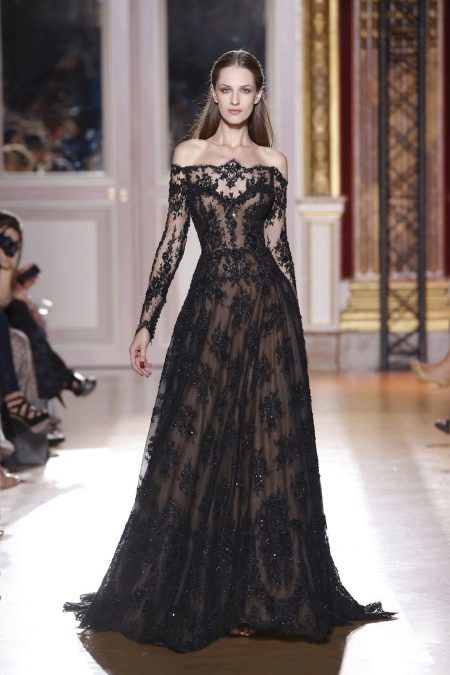 Floor-length evening dress with sleeves by Zuhair Murad