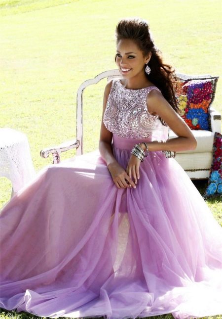 Light lilac evening dress
