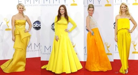Yellow star evening dresses