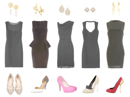 Accessoires de robe noire