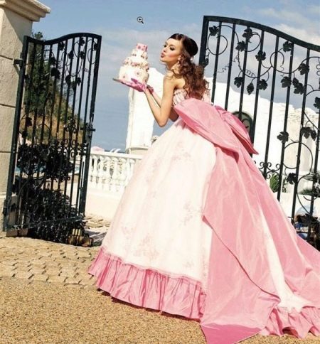 Colored barbie wedding dress