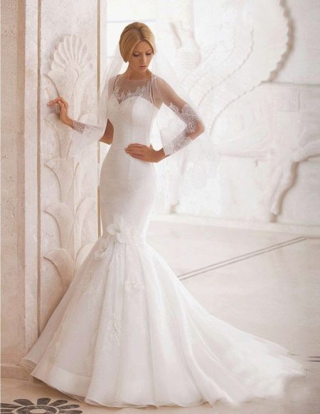 Robe de mariée sirène avec dentelle