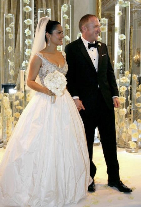 Salma Hayek's wedding dress