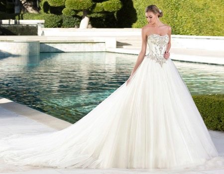 Princess style wedding dress with corset