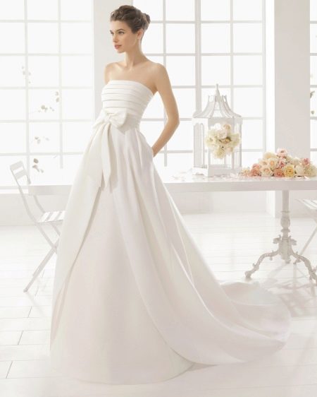 Satin puffy wedding dress 2016