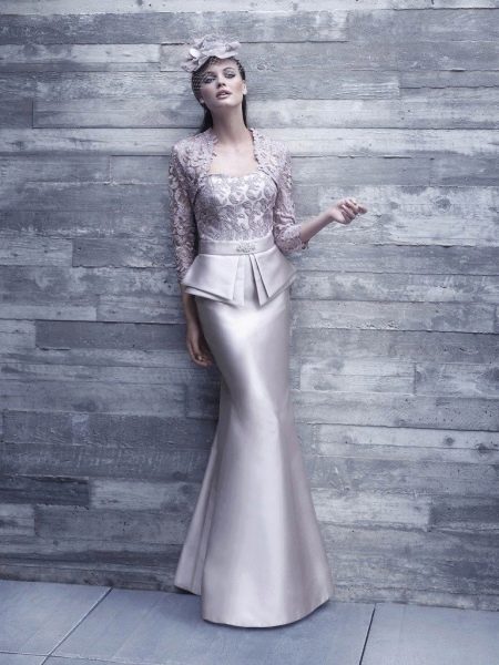 Evening dress with peplum for women 40 years