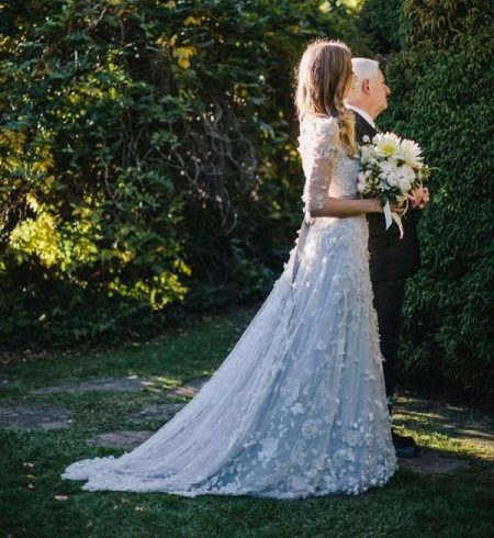 Light blue wedding dress