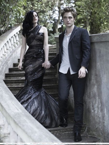Trash bag evening dress