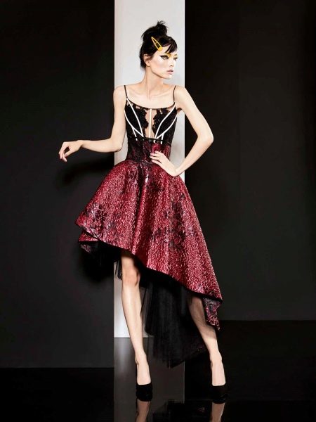 Short evening dress burgundy