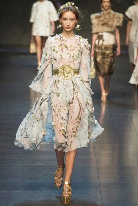 Dolce ve Gabbana şifon abiye elbise