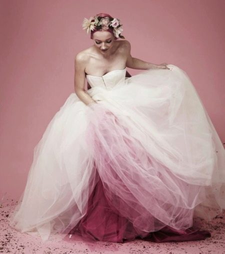 Lush wedding dress with a layered petticoat