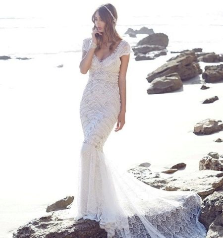 Anna Campbell's Mermaid Wedding Dress