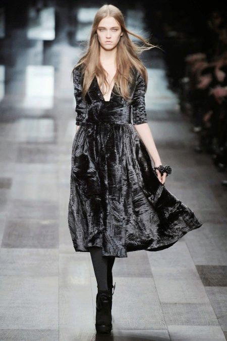 Lush velvet dress gray