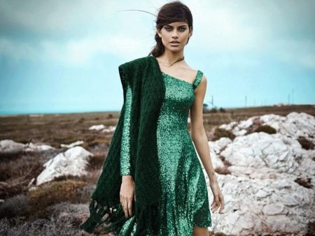 Knitted cape for evening dress