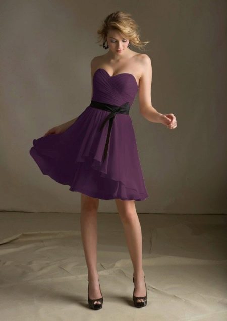 Eggplant mid-length dress
