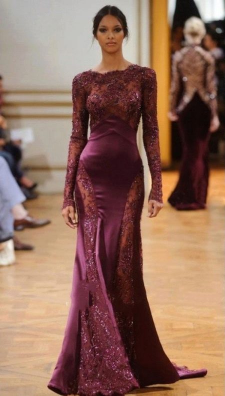 Marsala evening dress
