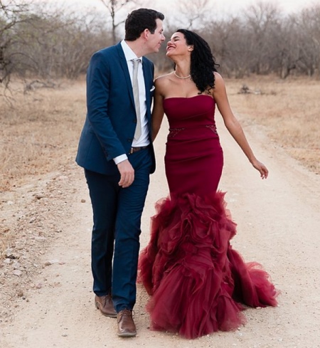 Marsala wedding dress